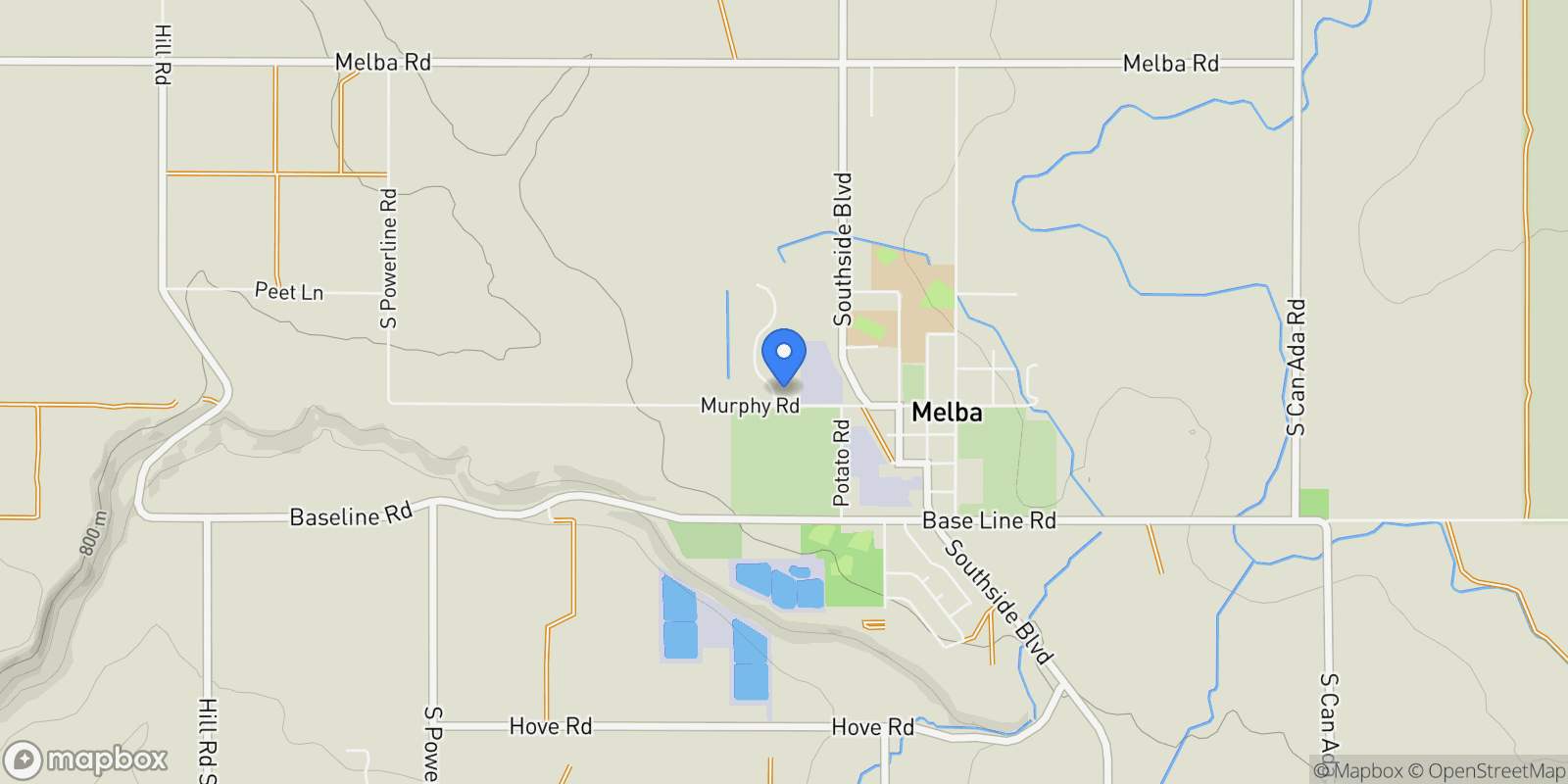 Map showing 292 Harris View Way, Melba, ID 83641, Melba, Idaho, United States.