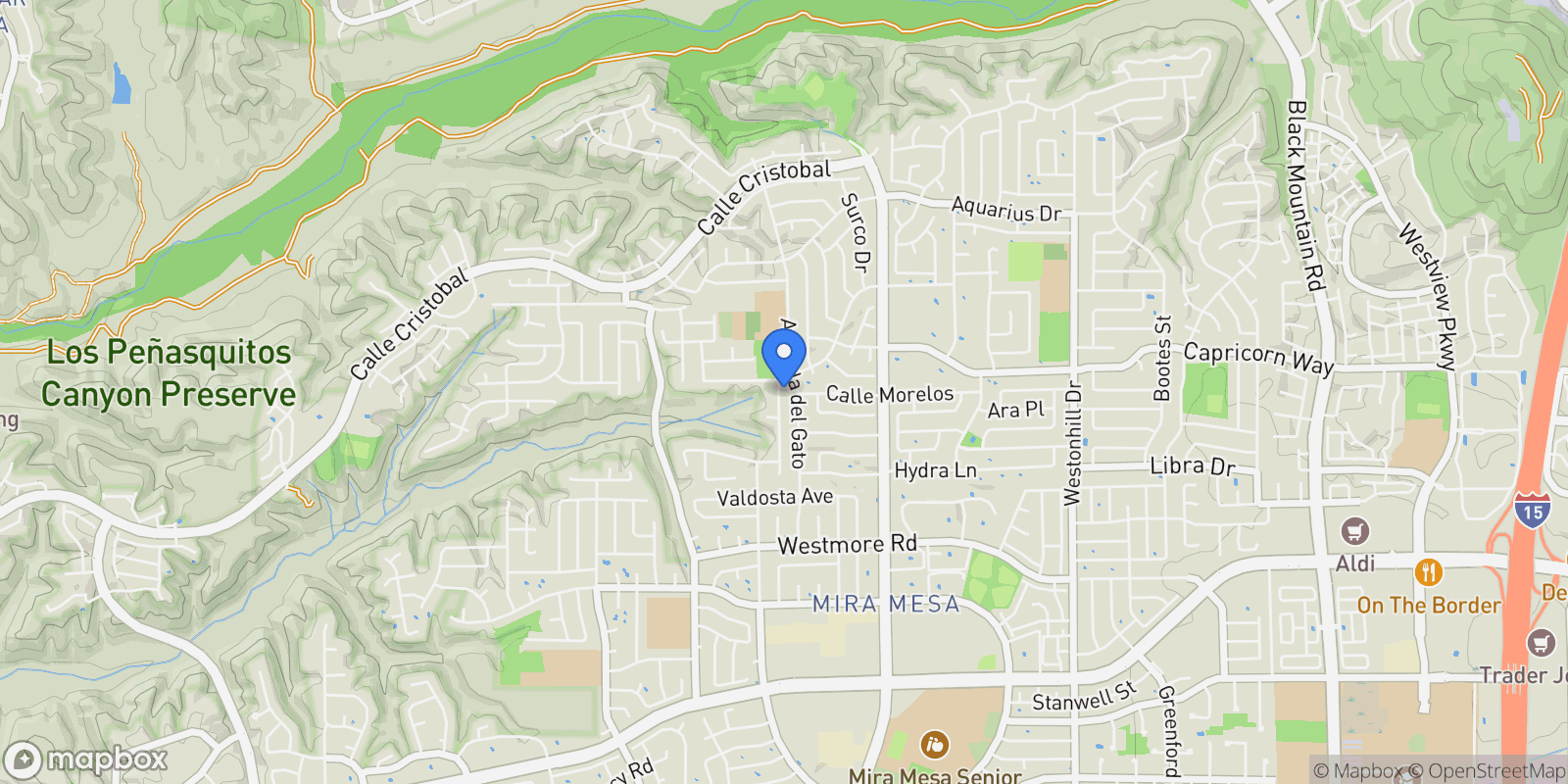 Map showing 11149 Blythe Road , San Diego, CA 92126, San Diego, California, United States.