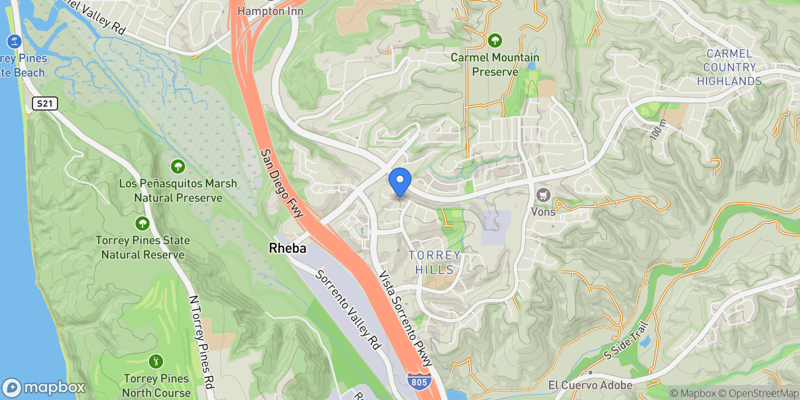 Map showing 3971 Via Cangrejo , San Diego, CA 92130, San Diego, California, United States.