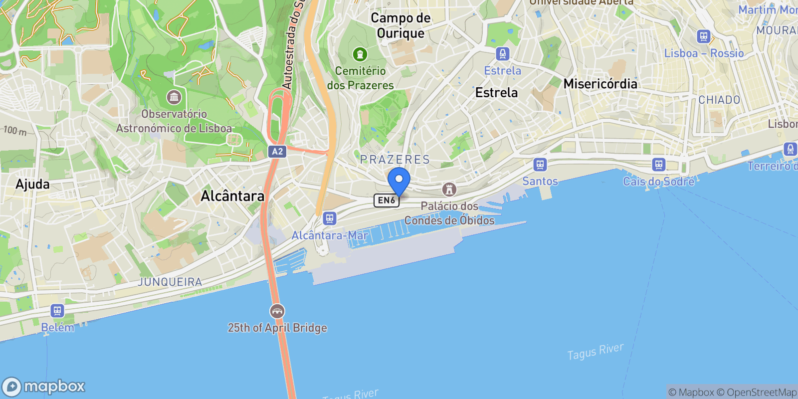 Map showing Estrela, Portugal, Estrela, Lisbon, Portugal.