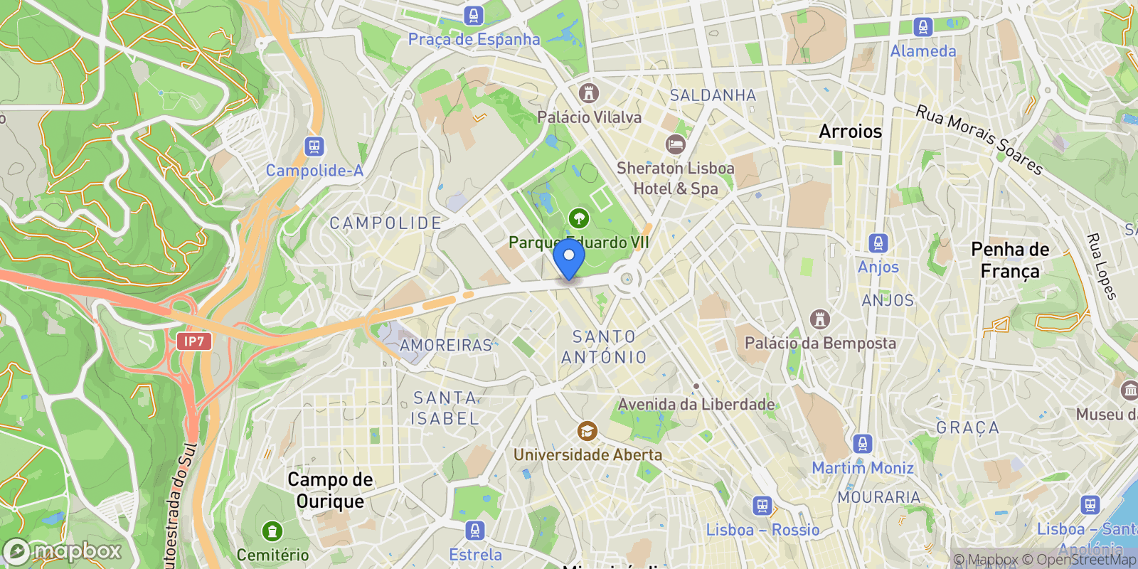 Map showing R. Castilho, Lisboa, Portugal, Santo Antonio, Lisbon, Portugal.