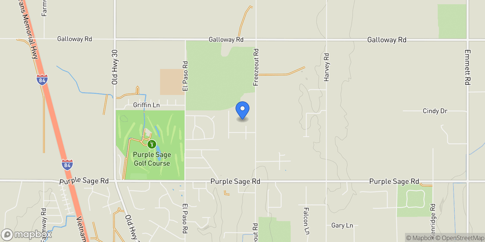 Map showing 25425 Bur Oak Pl, Caldwell, ID 83607, Caldwell, Idaho, United States.