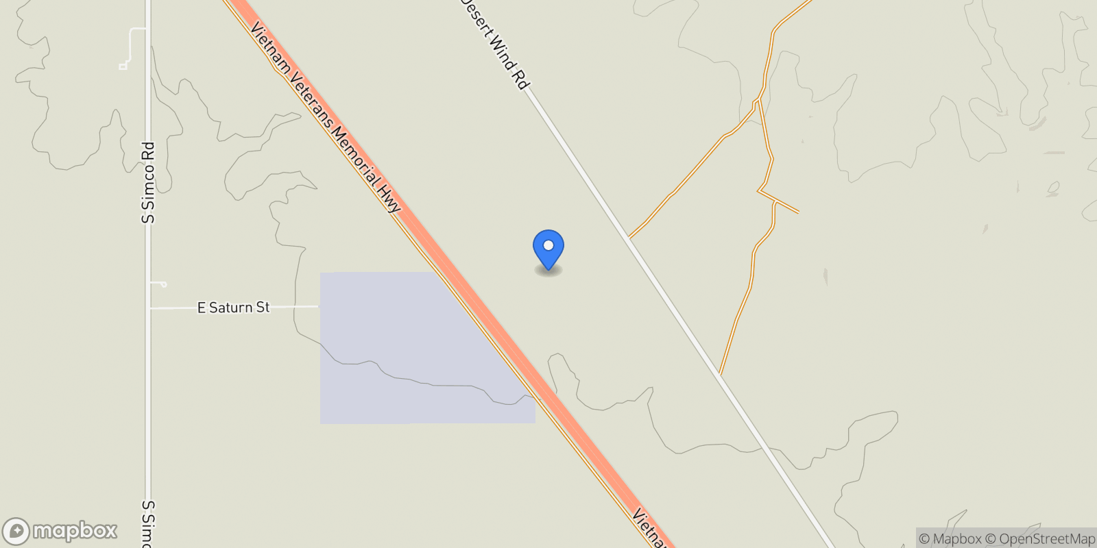 Map showing TBD S Sago Court, Mayfield, ID 83647, Mountain Home, Idaho, United States.