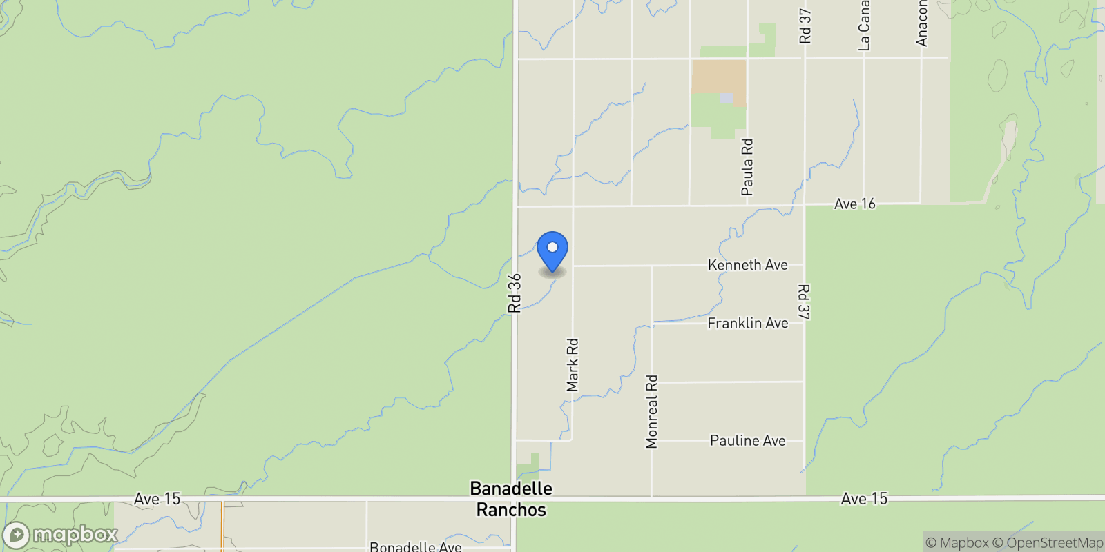 Map showing 15758 Mark Road, Madera, CA 93636, Madera, California, United States.