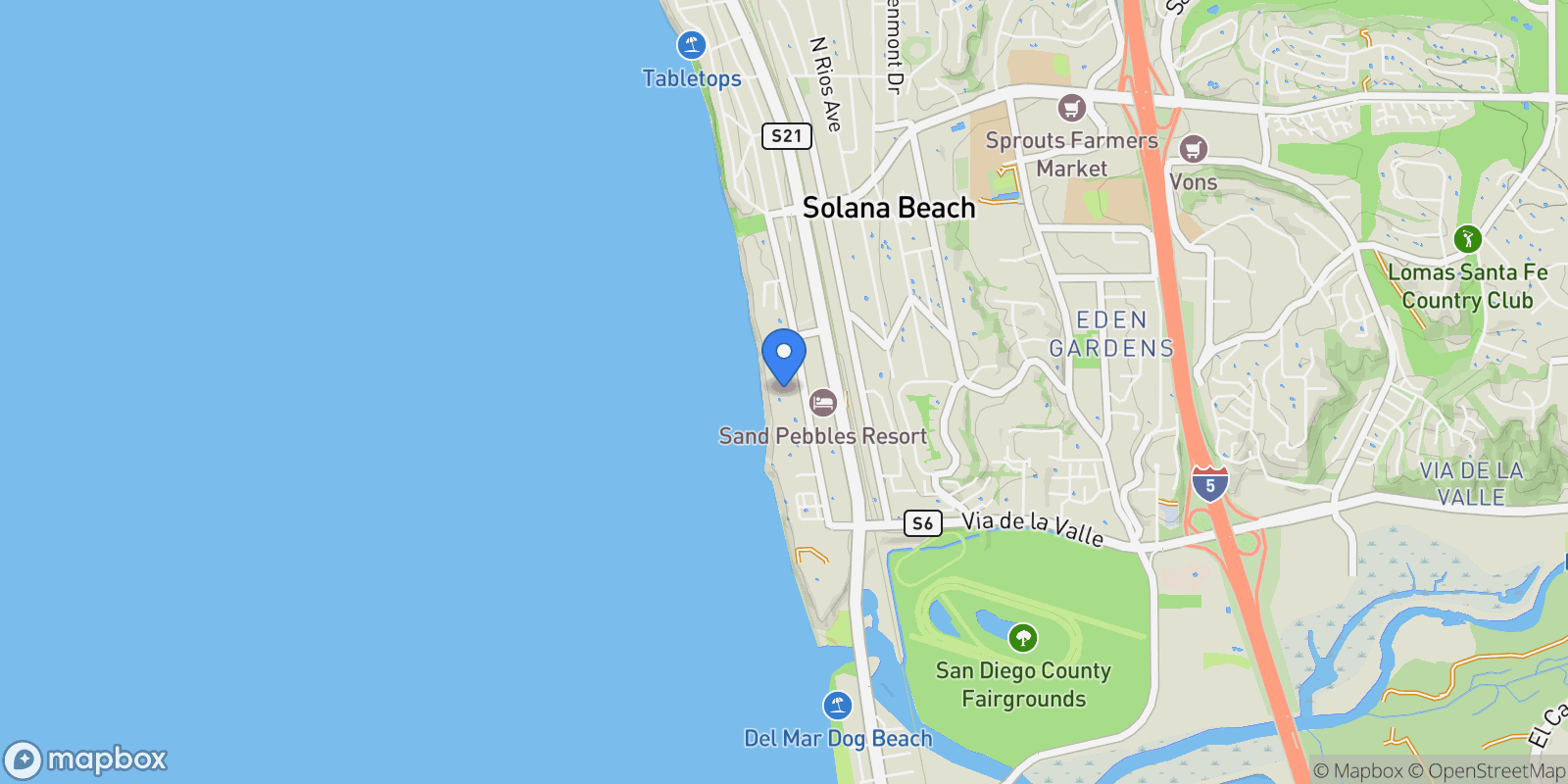 Map showing 515 S Sierra Ave 119 , Solana Beach, CA 92075, Solana Beach, California, United States.