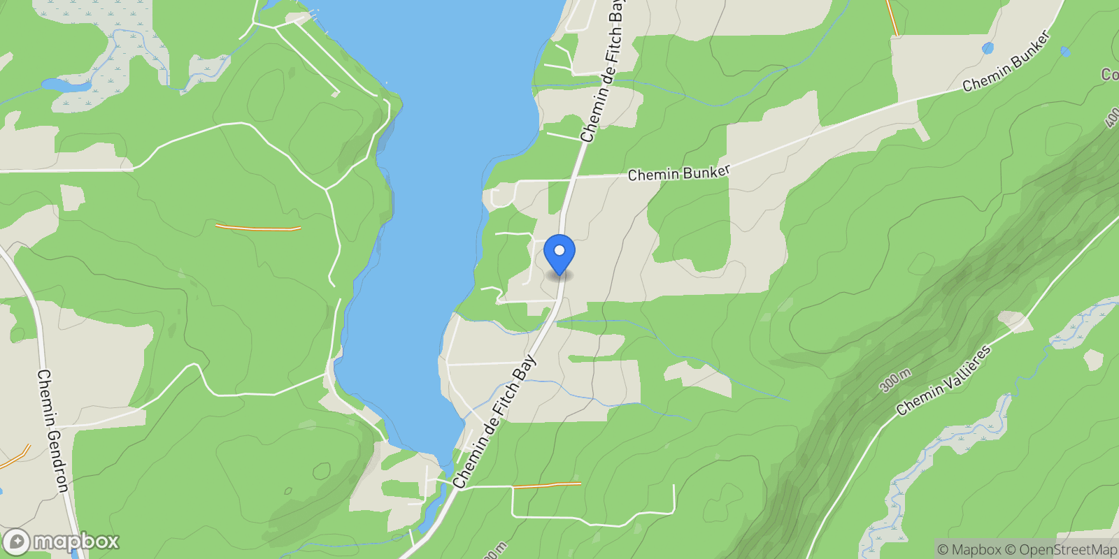 Map showing 1836 Ch. de Fitch Bay, Magog, Quebec, Canada.