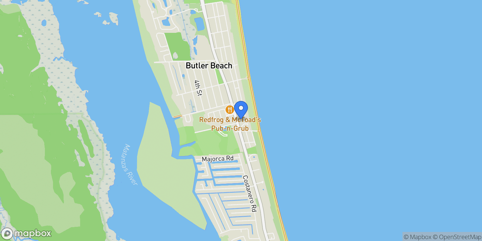 Map showing 5599 Pelican Way, St Augustine, FL 32080, St. Augustine, Florida, United States.