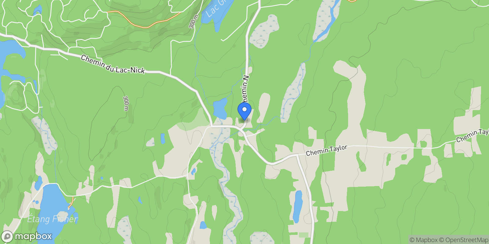Map showing 9 Ch. Drew, Austin, Quebec, Canada.
