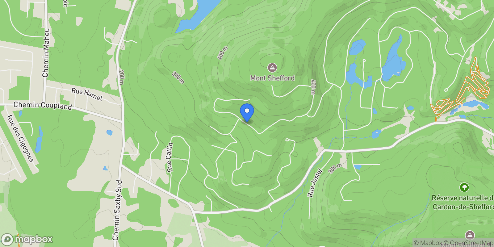 Map showing 209 Rue du Grand-Royal E., Shefford, Quebec, Quebec, Canada.