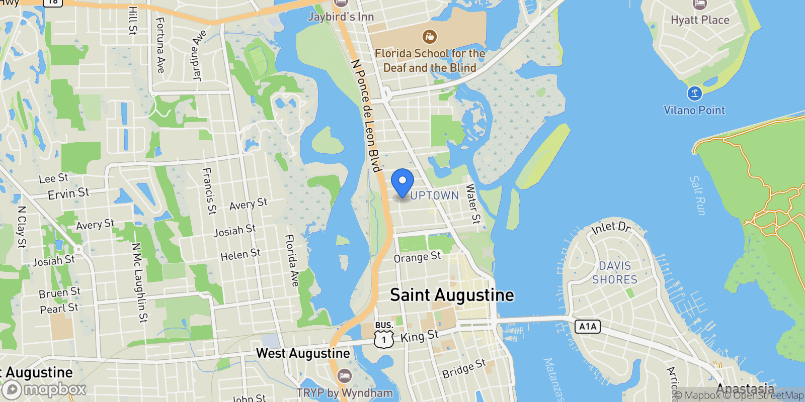 Map showing 31 Cincinnati Avenue, St Augustine, FL 32084, St. Augustine, Florida, United States.