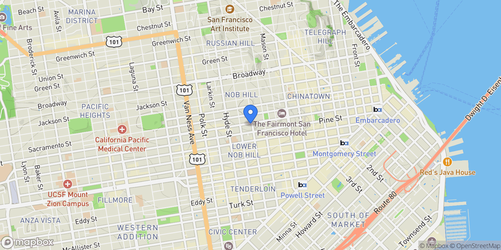 Map showing 1201 California Street #1103-1104 , San Francisco, CA 94109, San Francisco, California, United States.