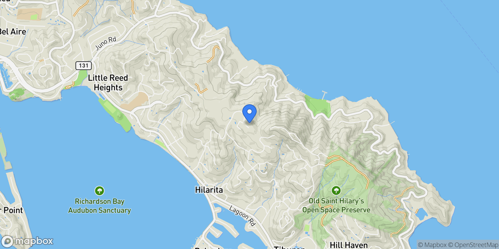 Map showing 185 Gilmartin Drive , Tiburon, CA 94920, Tiburon, California, United States.