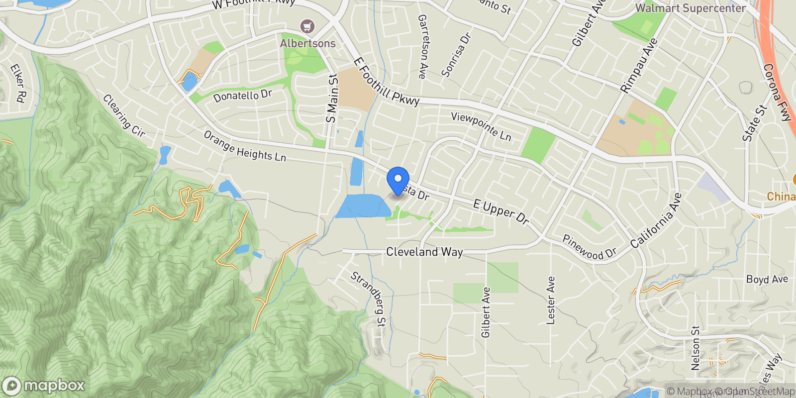 Map showing 3740 Coleville, Corona, California, United States.