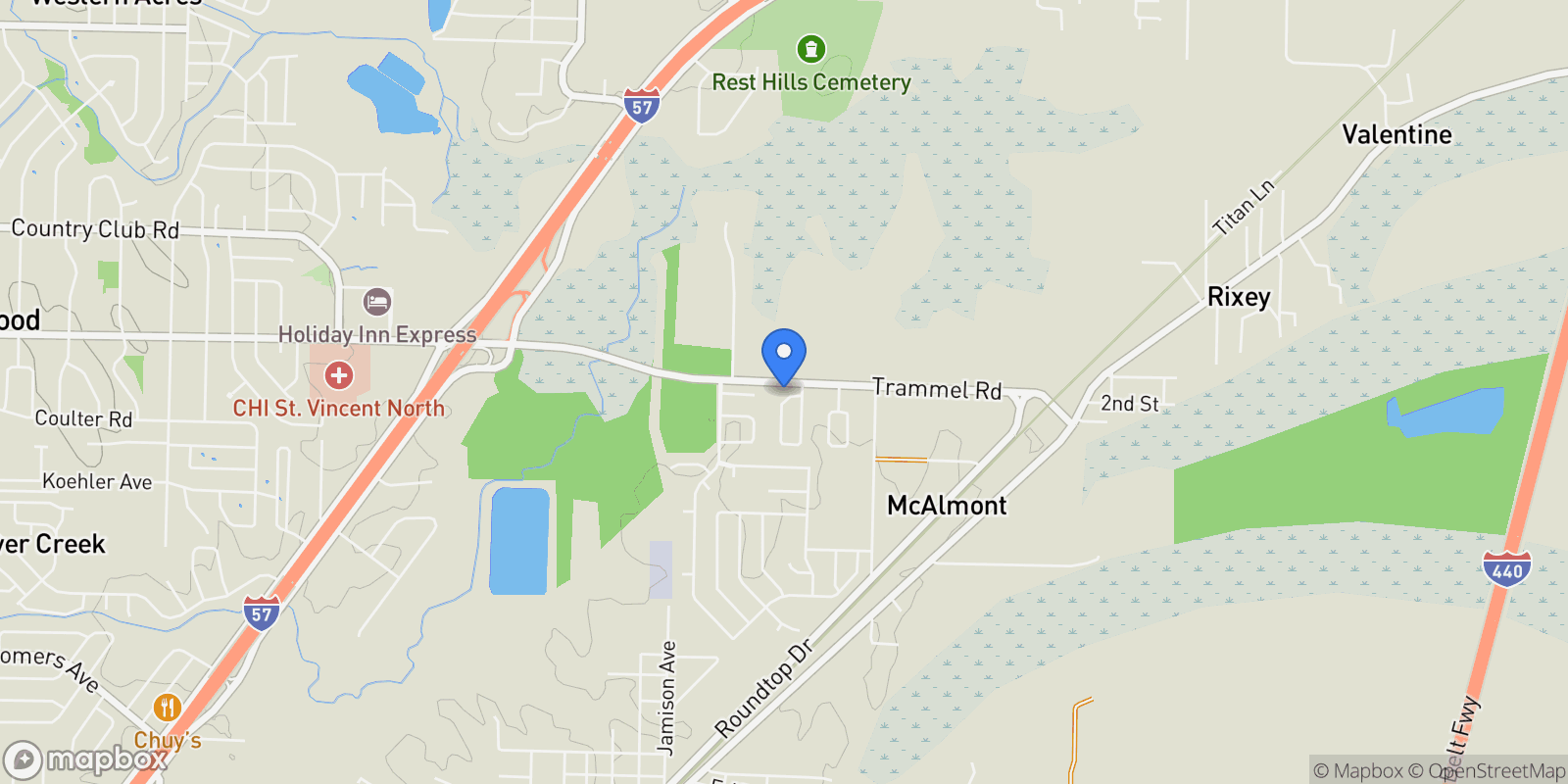 Map showing Sherwood, Arkansas, United States.