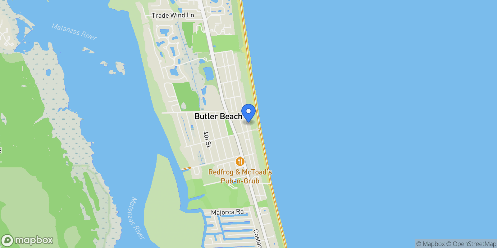 Map showing 5372 Atlantic Vw, St Augustine, FL 32080, St. Augustine, Florida, United States.