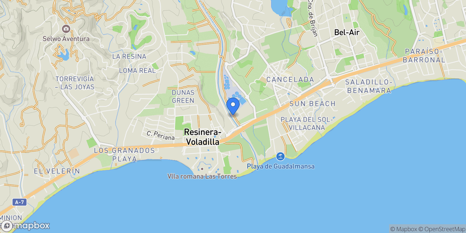 Map showing Cancelada, Cancelada, Málaga, Cancelada, Cancelada, Estepona, Andalusia.
