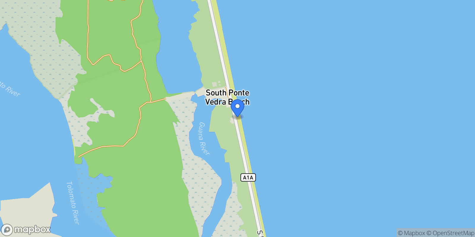 Map showing 2721 S Ponte Vedra Blvd, Ponte Vedra Beach, FL 32082, Ponte Vedra Beach, Florida, United States.
