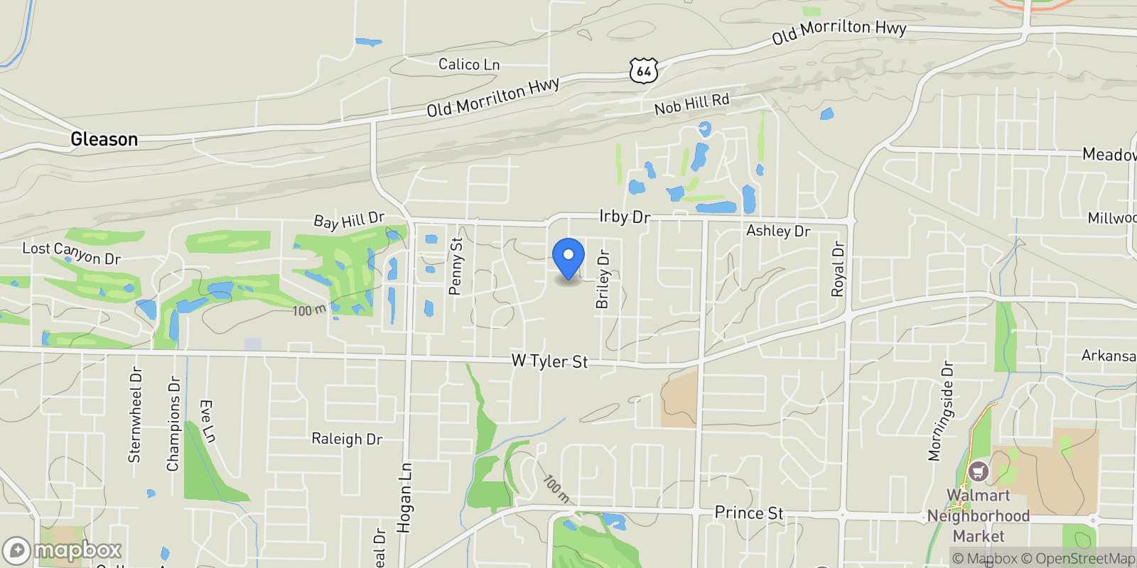 Map showing 3525 Juniper Drive, Conway, AR 72034, Conway, Arkansas, United States.