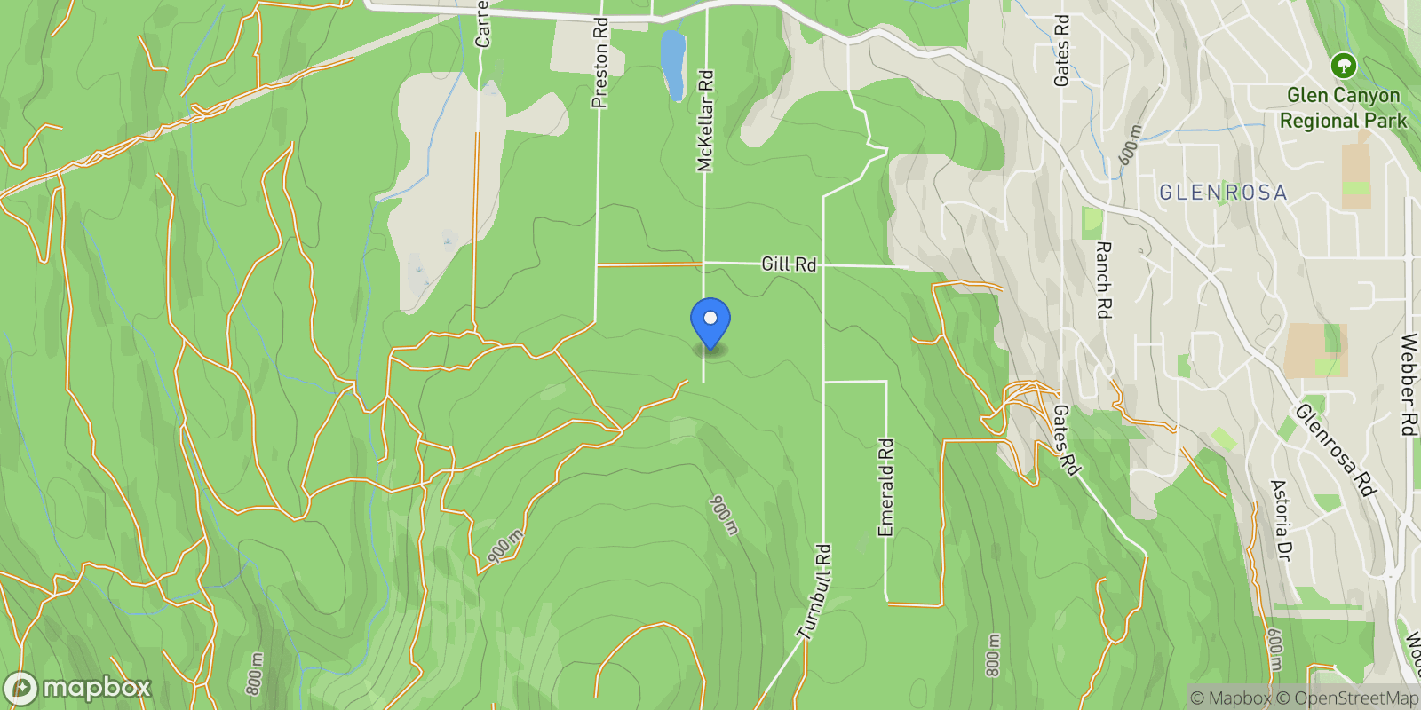 Map showing 3525 McKellar Road, West Kelowna, British Columbia, Canada.