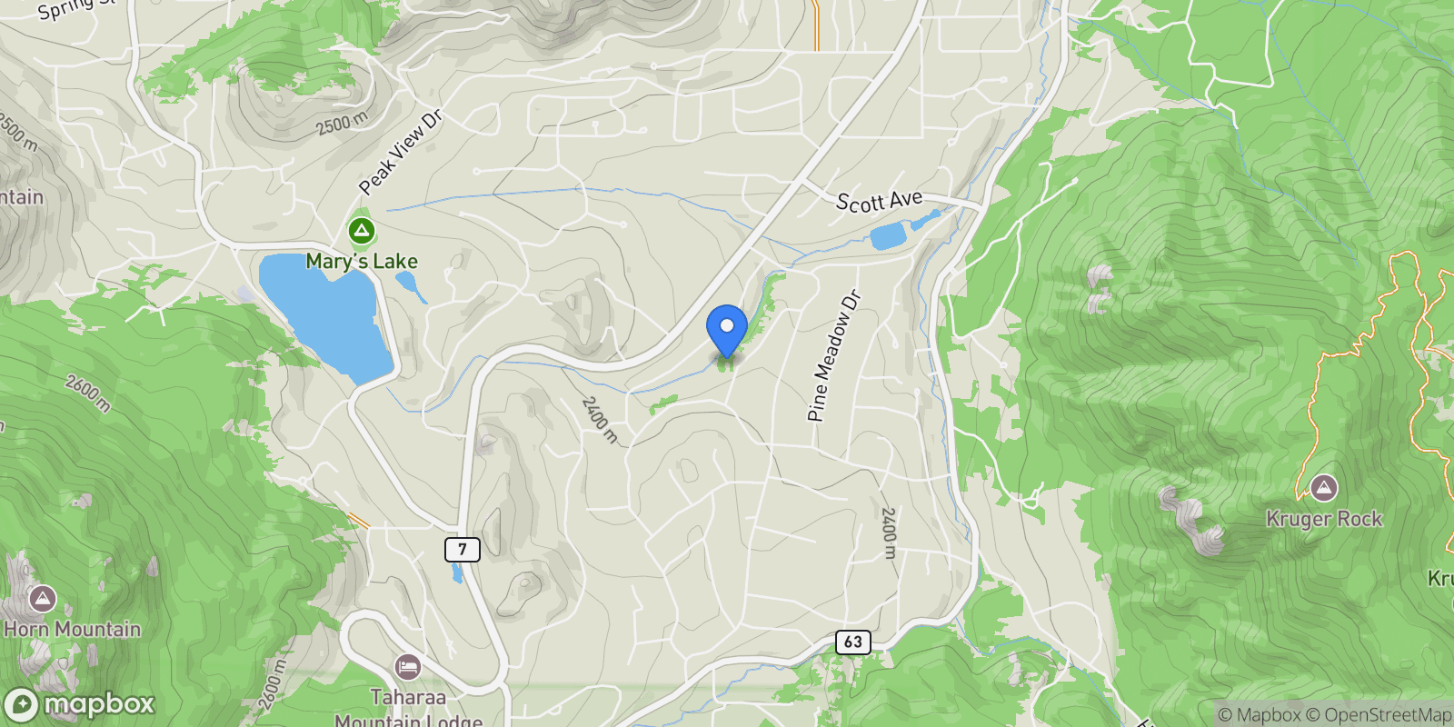Map showing 2441 Spruce Ave, Estes Park, CO 80517, Estes Park, Colorado, United States.
