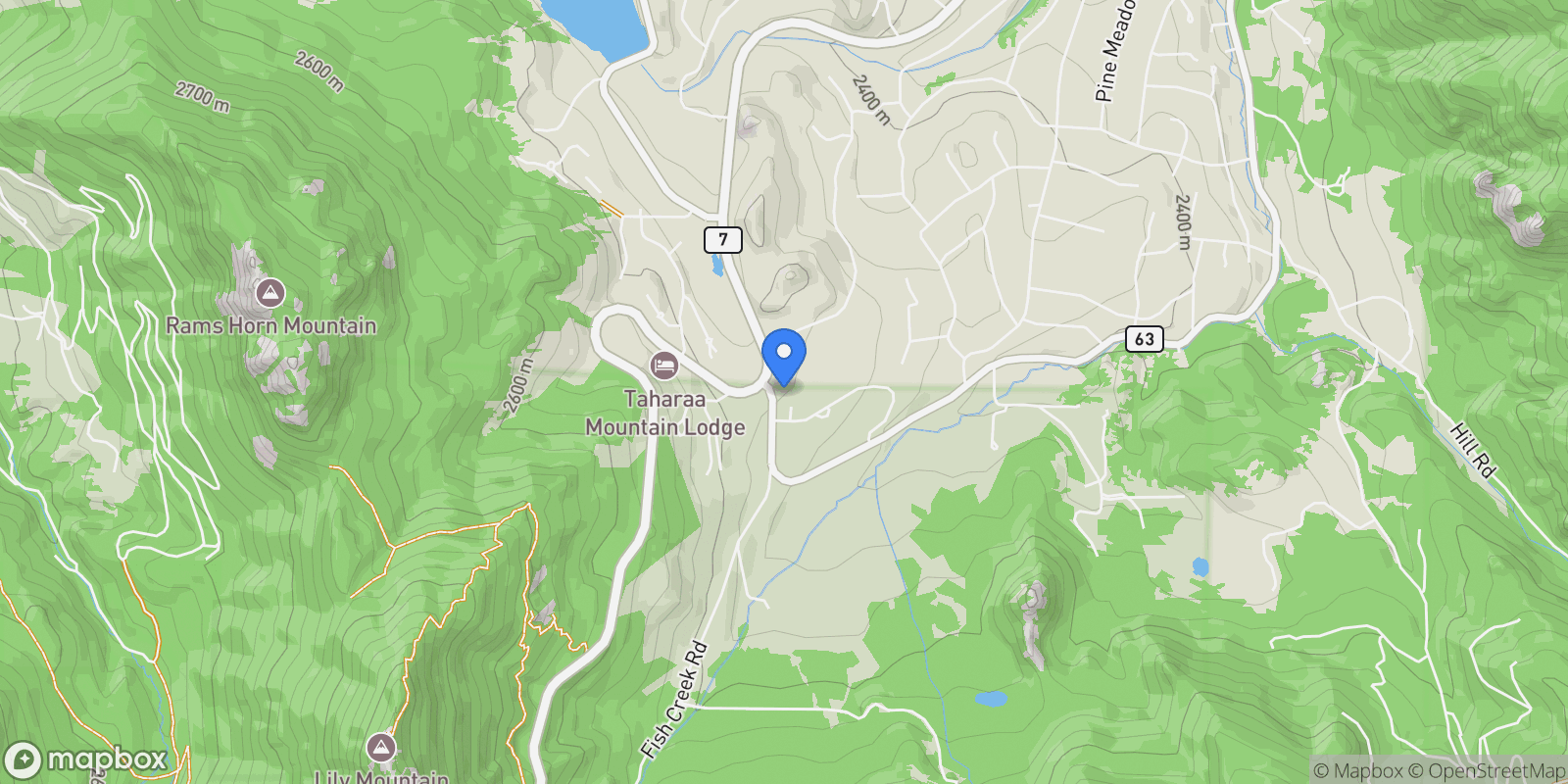 Map showing 125 Saddleback Ln, Estes Park, CO 80517, Estes Park, Colorado, United States.