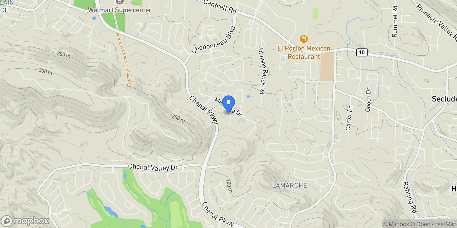 Map showing 12 Laval Court, Little Rock, AR 72223, Little Rock, Arkansas, United States.