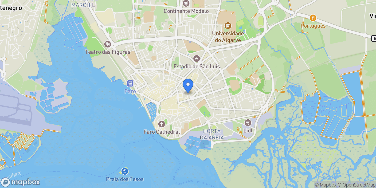 Map showing Algarve, 08400, Lagoa, Portugal, Lagoa, Spain.