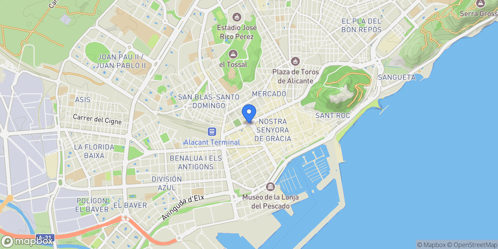 Map showing Javea, Alicante, Javea, Alicante, Valencian Community, Spain.