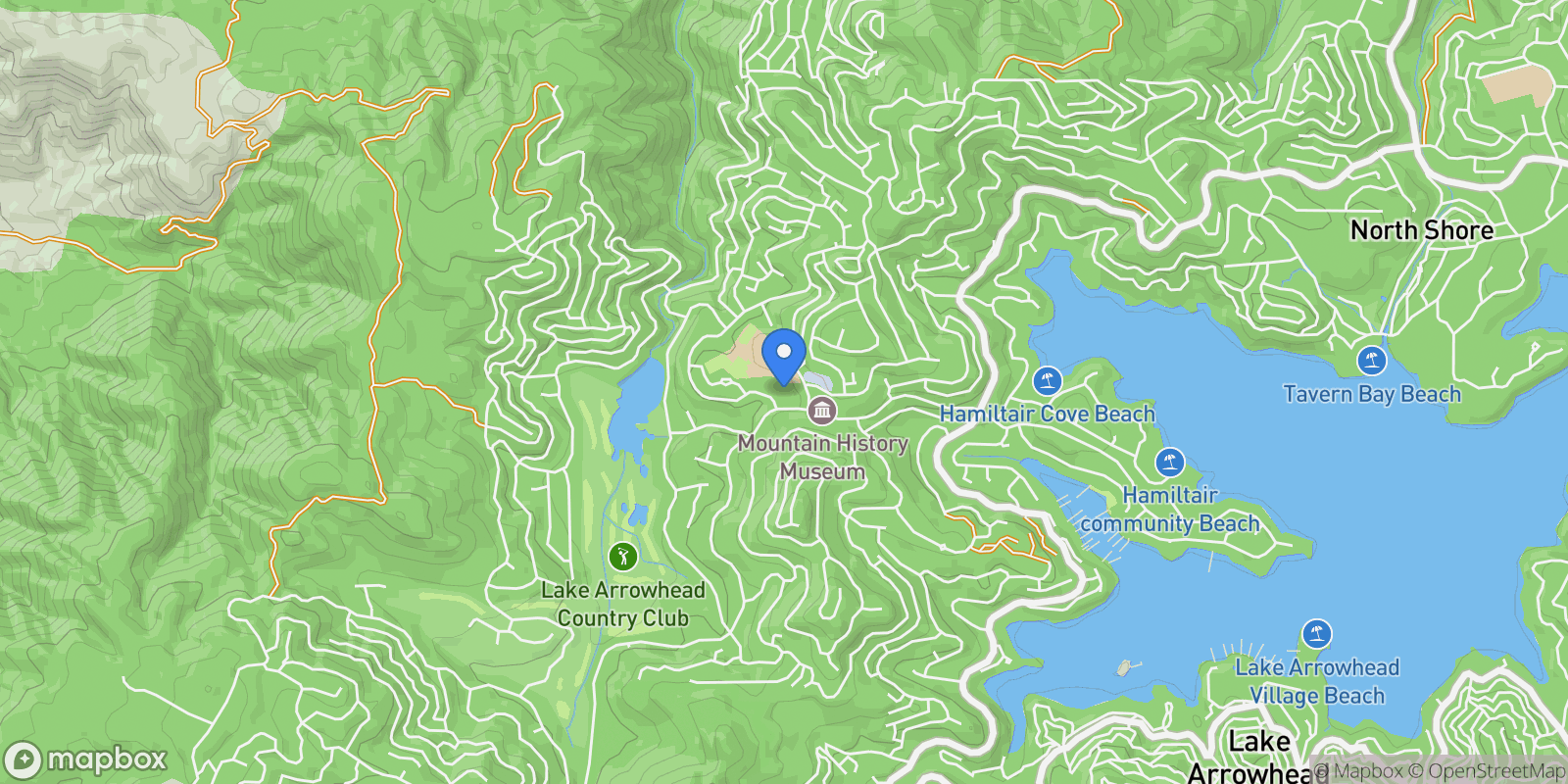 Map showing 635 Grass Valley Road , Lake Arrowhead, CA 92352, Lake Arrowhead, California, United States.