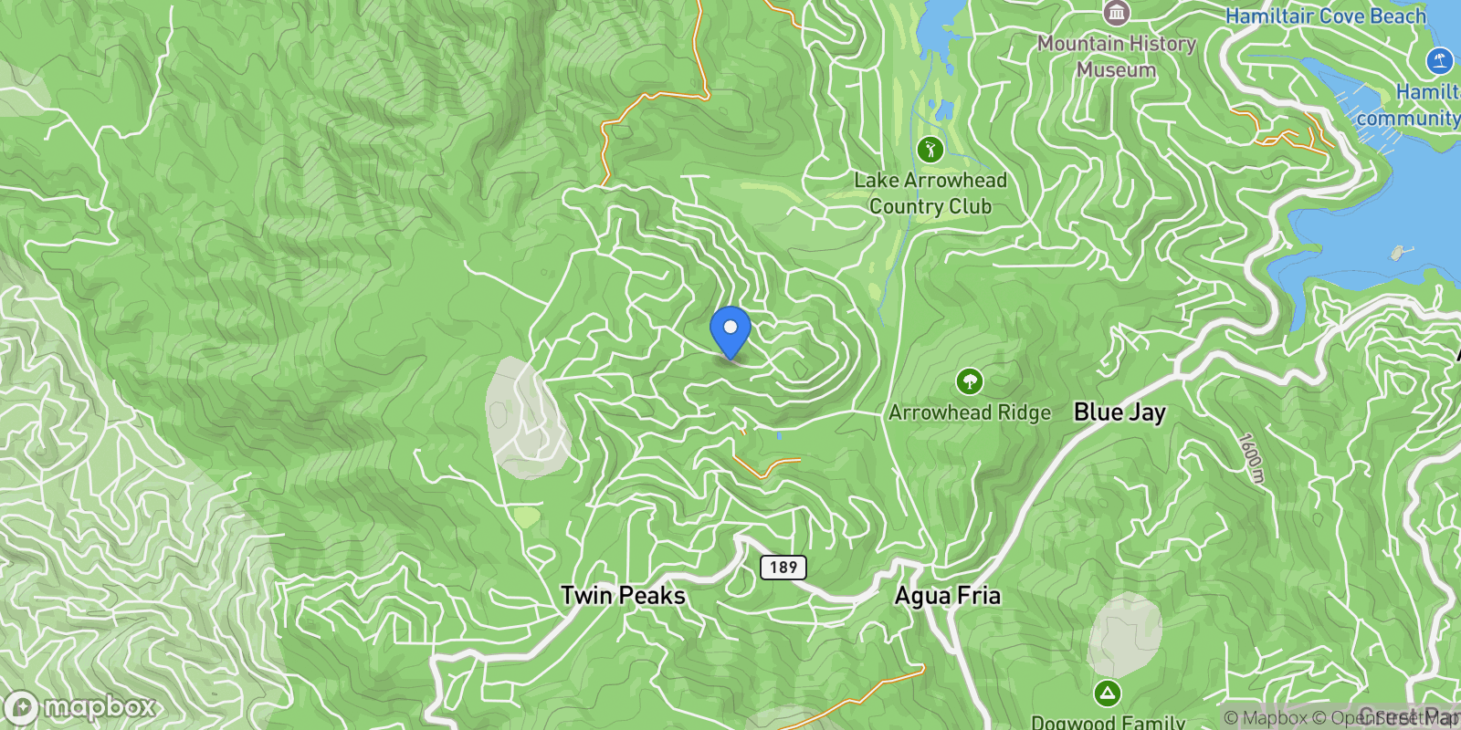 Map showing 26335 Augusta Drive, Lake Arrowhead, CA 92352, Lake Arrowhead, California, United States.