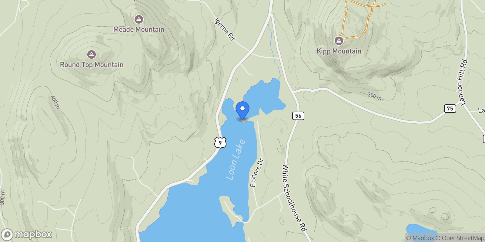 Map showing 161 E Shore Drive, Chester, NY 12817, Chestertown, New York, United States.