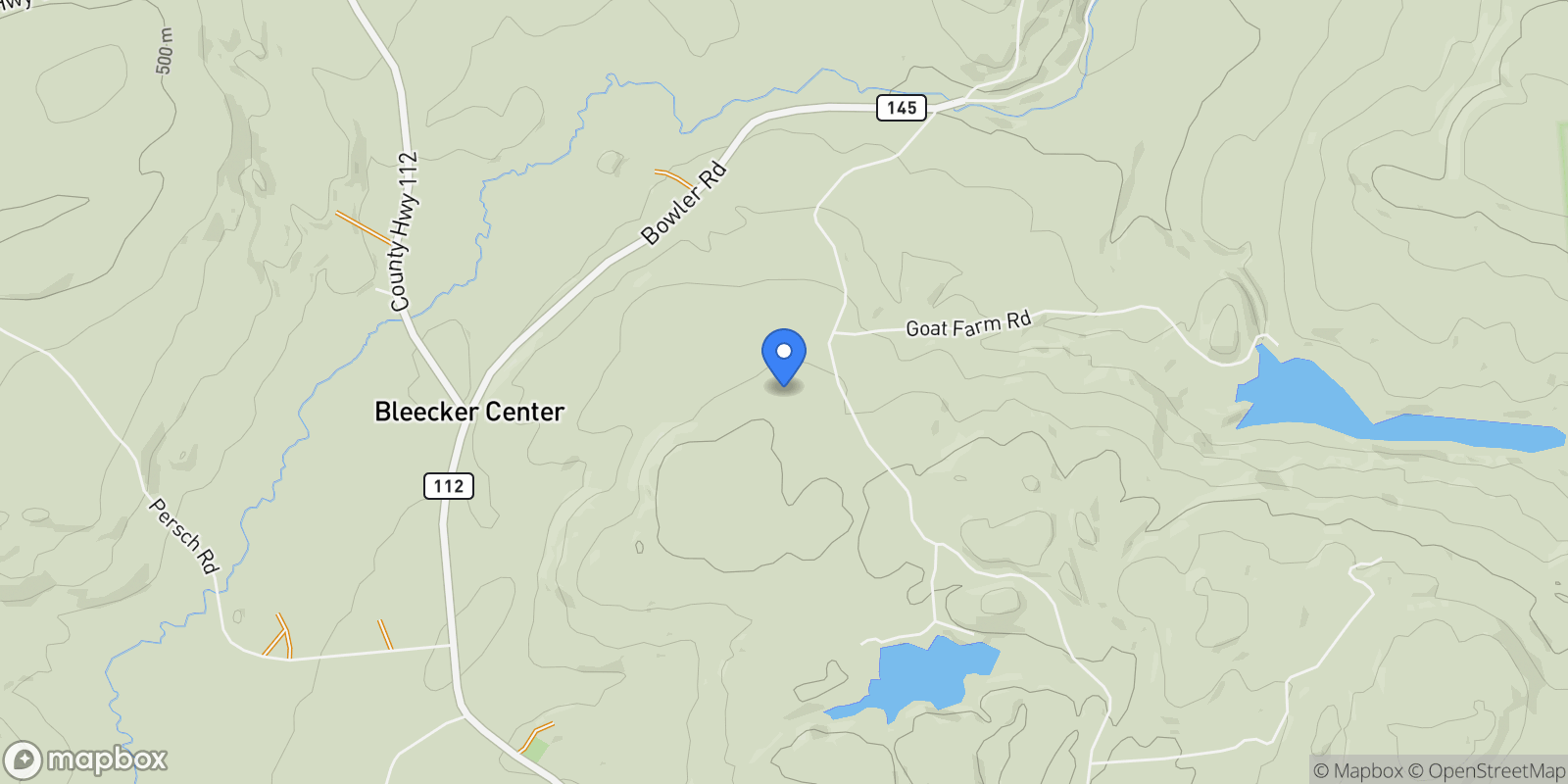 Map showing 627 Lily Lake Road, Bleecker, NY 12078, Gloversville, New York, United States.
