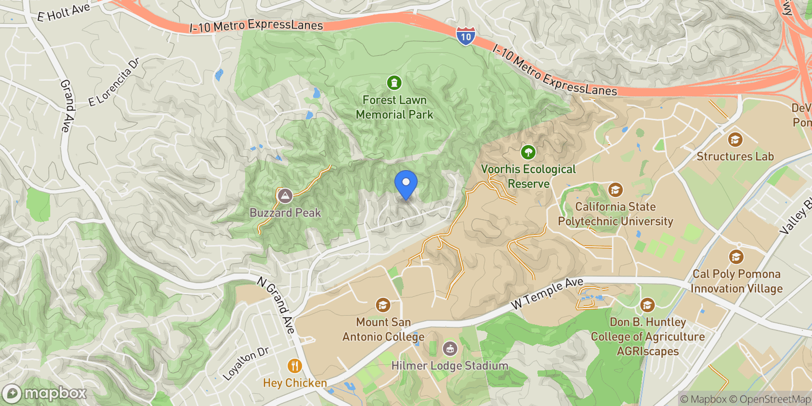 Map showing 1941 N Onyx, Walnut, California, United States.