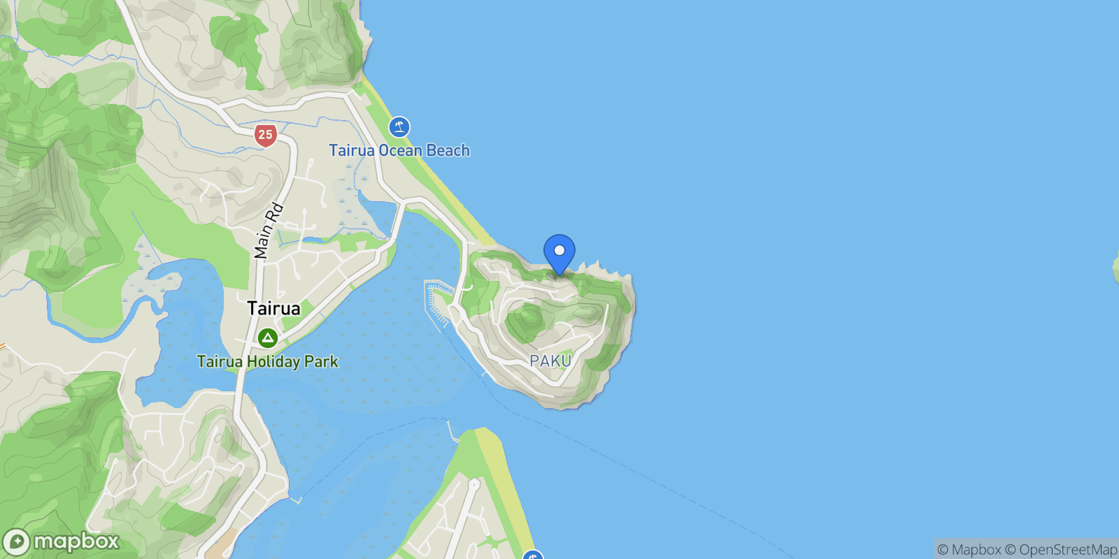 Map showing 24 Oceana Heights, Tairua 3508, New Zealand, Tairua, Waikato, New Zealand.