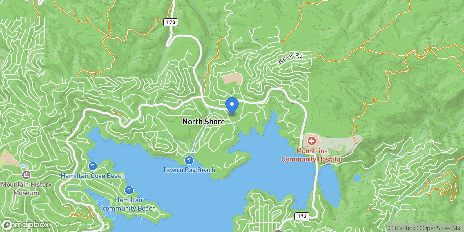 Map showing 1036 Mallard Drive, Lake Arrowhead, CA 92352, Lake Arrowhead, California, United States.