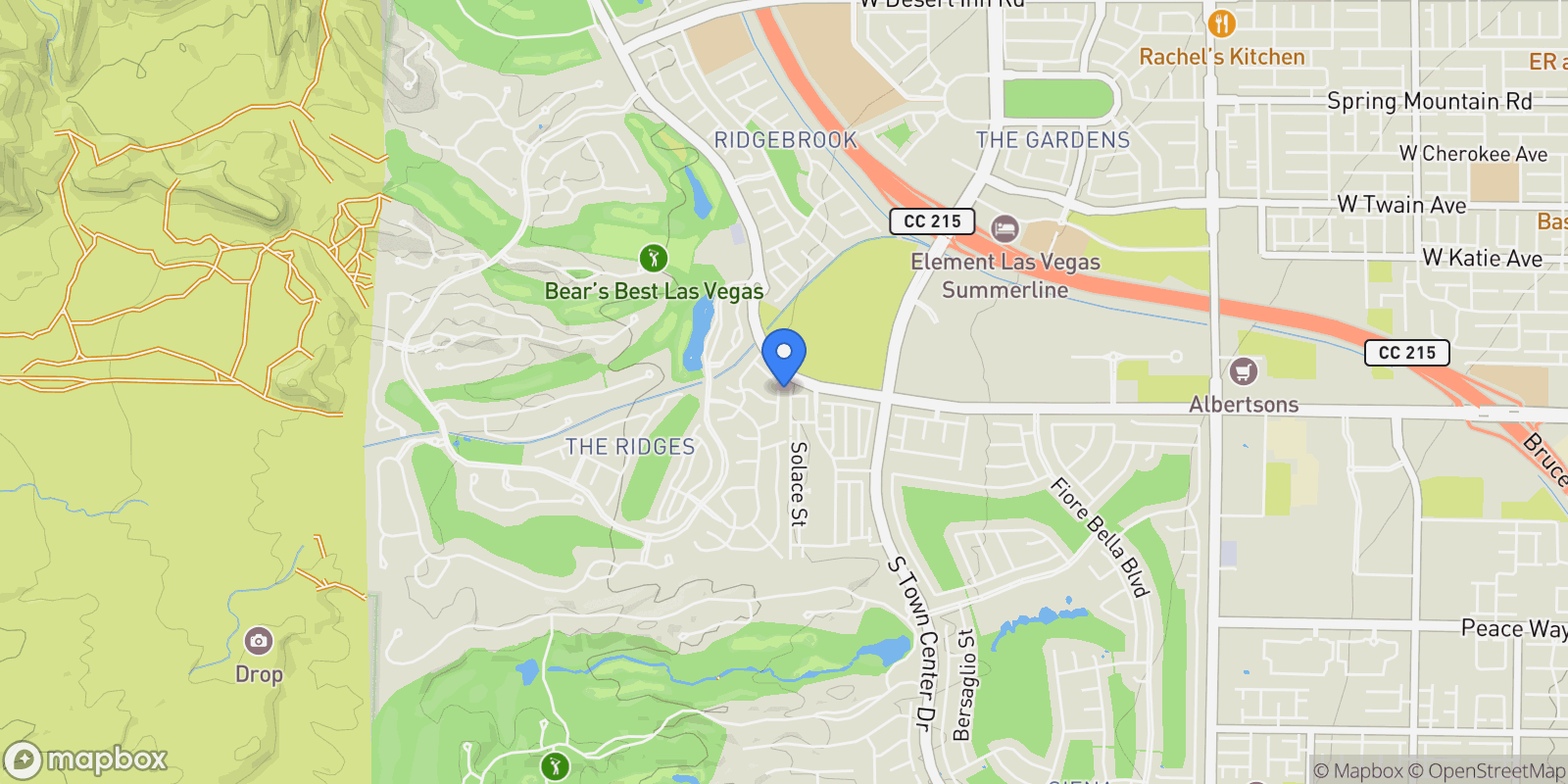 Map showing 20 Garden Rain Drive, Las Vegas, Nevada, United States.