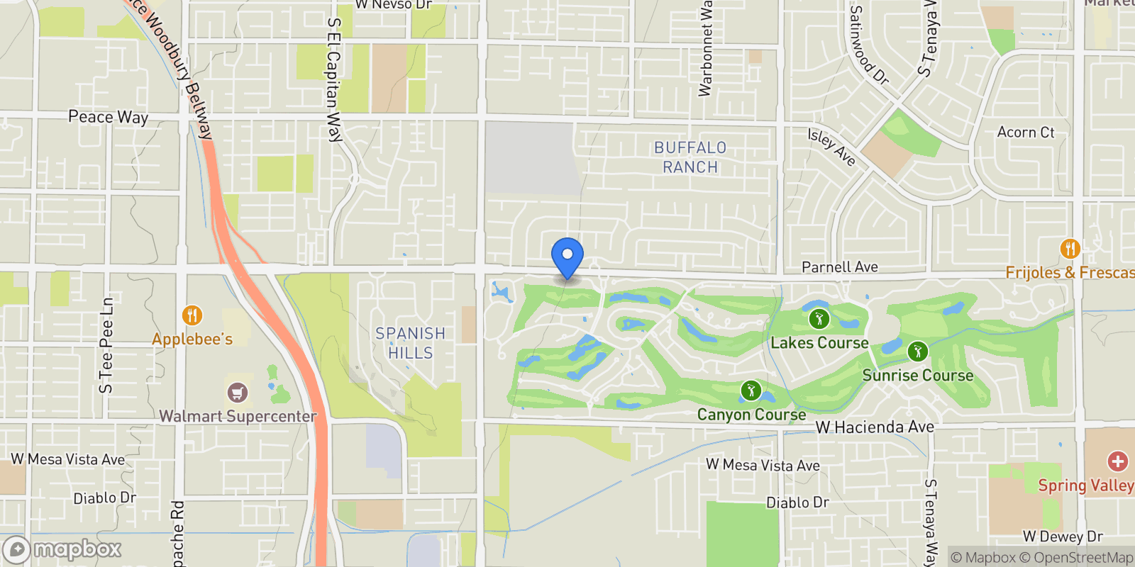 Map showing 35 Ventana Canyon Drive, Las Vegas, Nevada, United States.