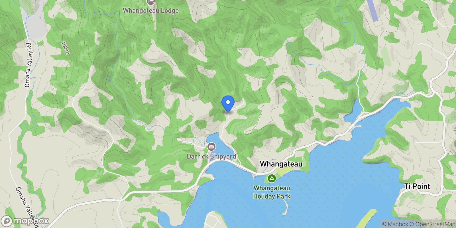 Map showing Ashton Road, Whangateau, New Zealand, Whangateau, Auckland, New Zealand.