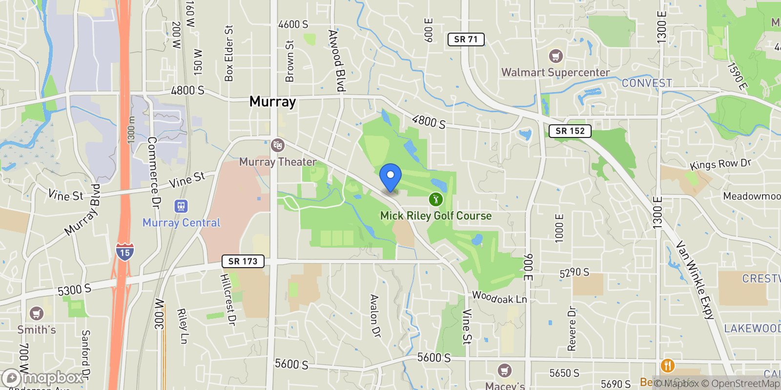 Map showing 469 E VINE ST, South Salt Lake, Utah, United States.
