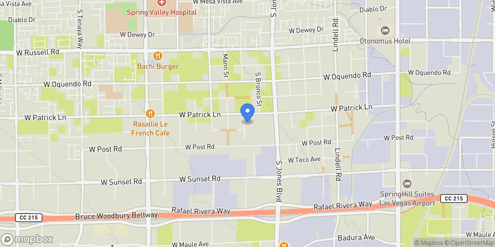 Map showing 6160 EL CAMINO Road, Las Vegas, Nevada, United States.