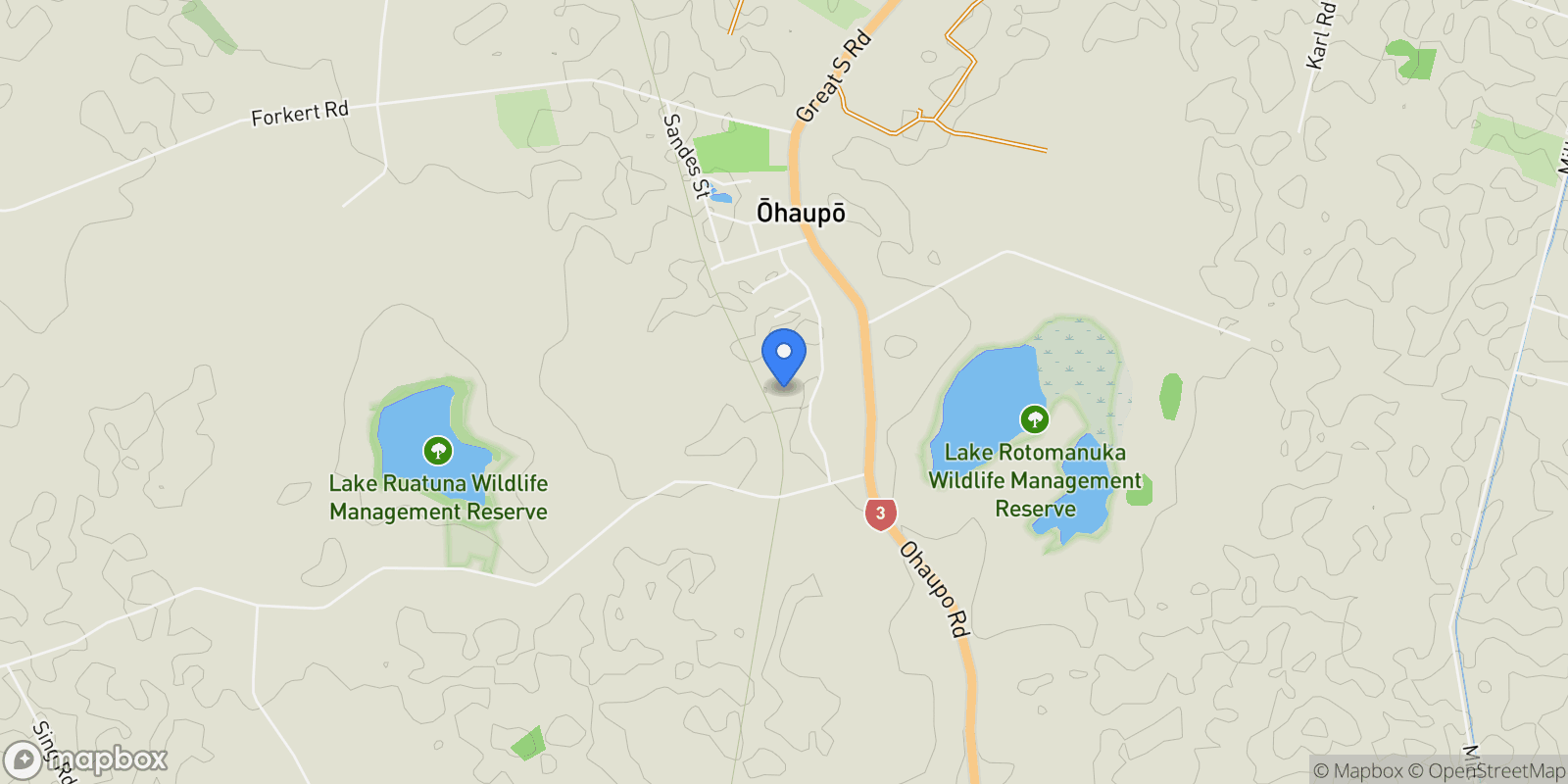 Map showing 42B Charles Edwards Street, Ōhaupō, Waikato, New Zealand.