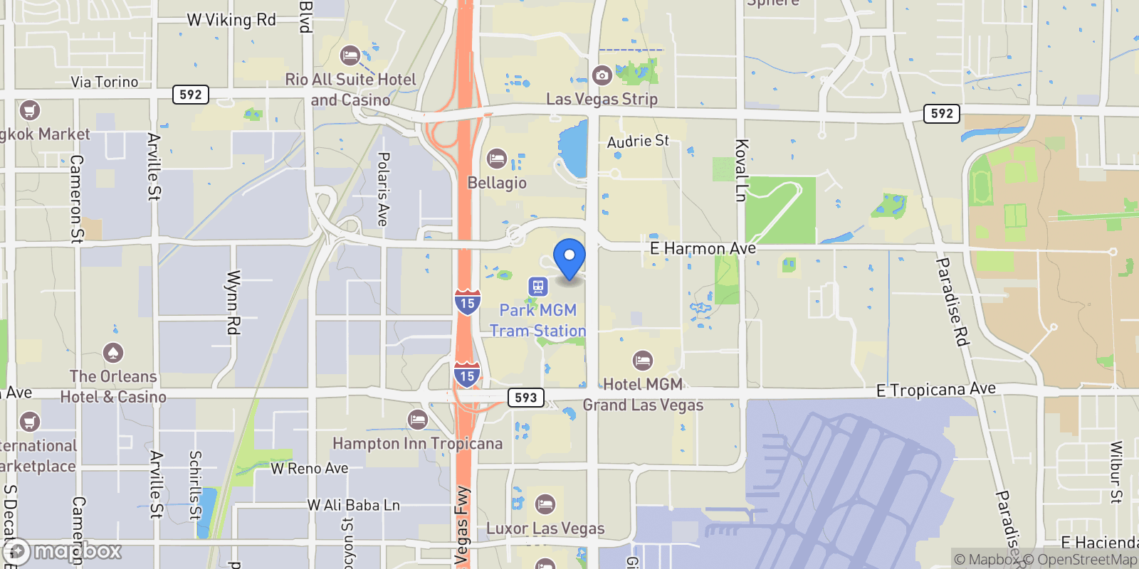 Map showing 3750 Las Vegas Boulevard 3210, Las Vegas, Nevada, United States.