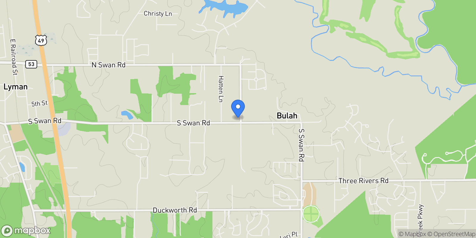 Map showing 14247 N Swan Road, Gulfport, MS 39503, Gulfport, Mississippi, United States.
