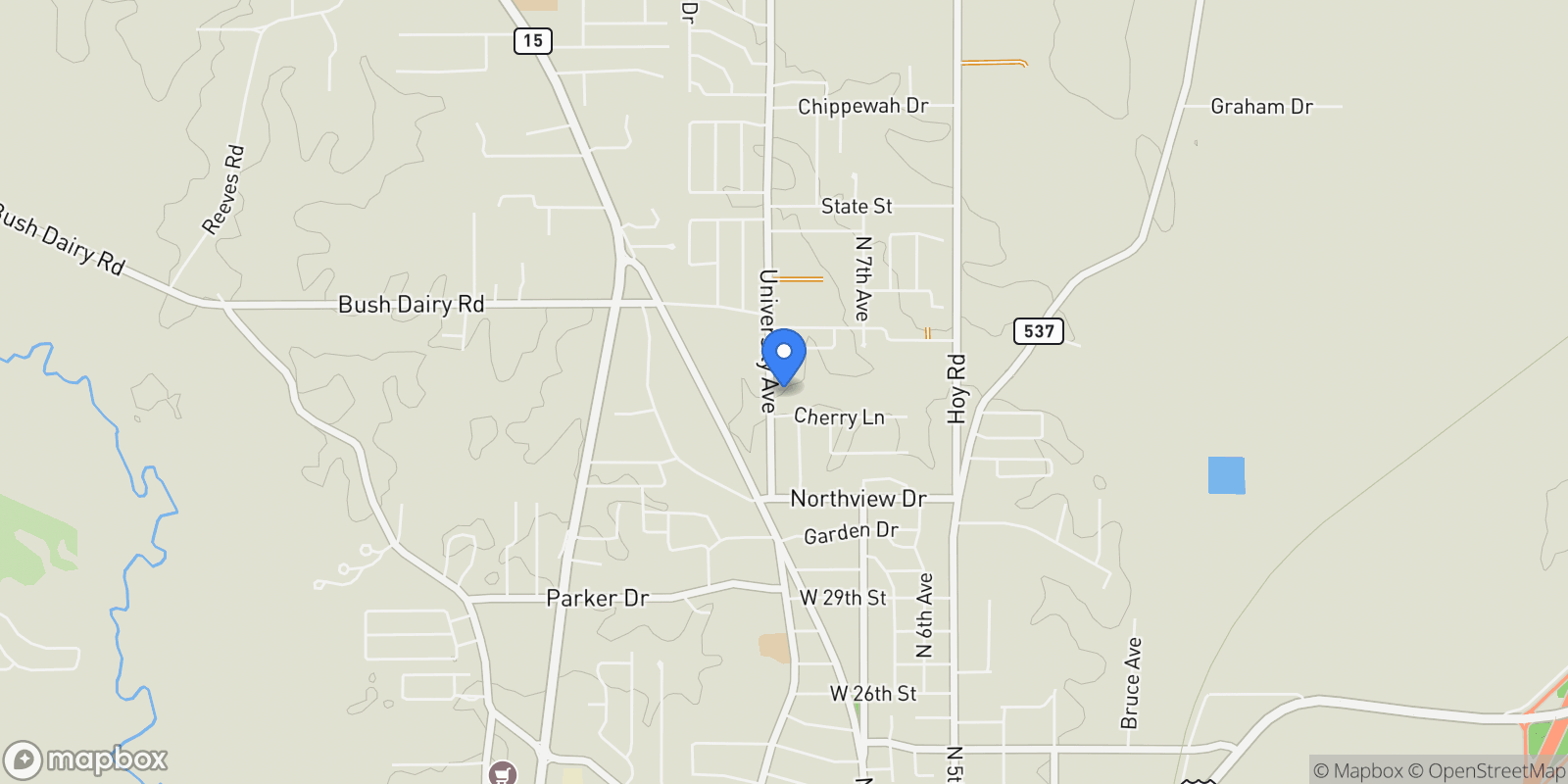 Map showing 00 Briar Creek Circle, Laurel, MS 39440, Laurel, Mississippi, United States.
