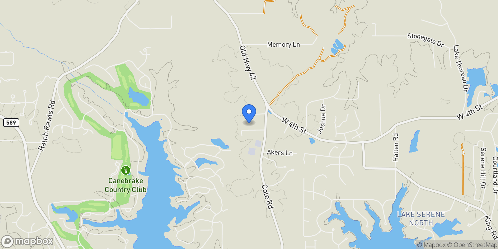 Map showing 627 Cole Rd., Hattiesburg, MS 39402, Hattiesburg, Mississippi, United States.