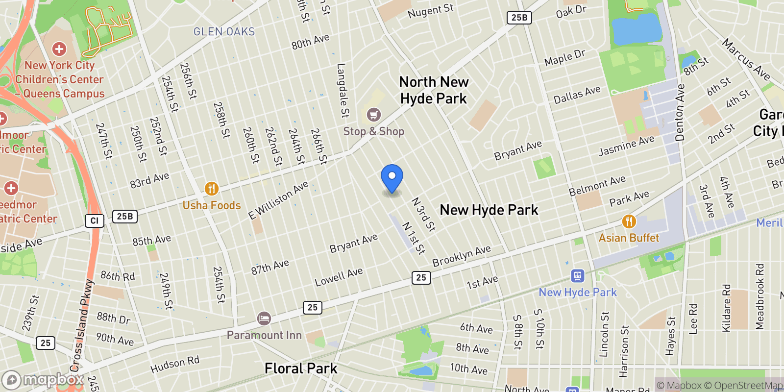 Map showing 922 N 1st Street, New Hyde Park, NY, 11040, USA, New Hyde Park, New York, United States.