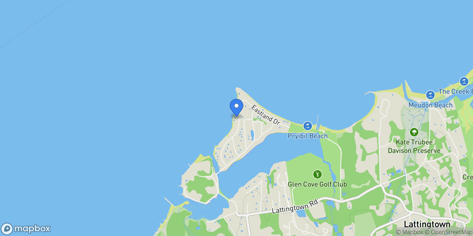 Map showing 36 Westland Drive, Glen Cove, NY, Glen Cove, New York, United States.