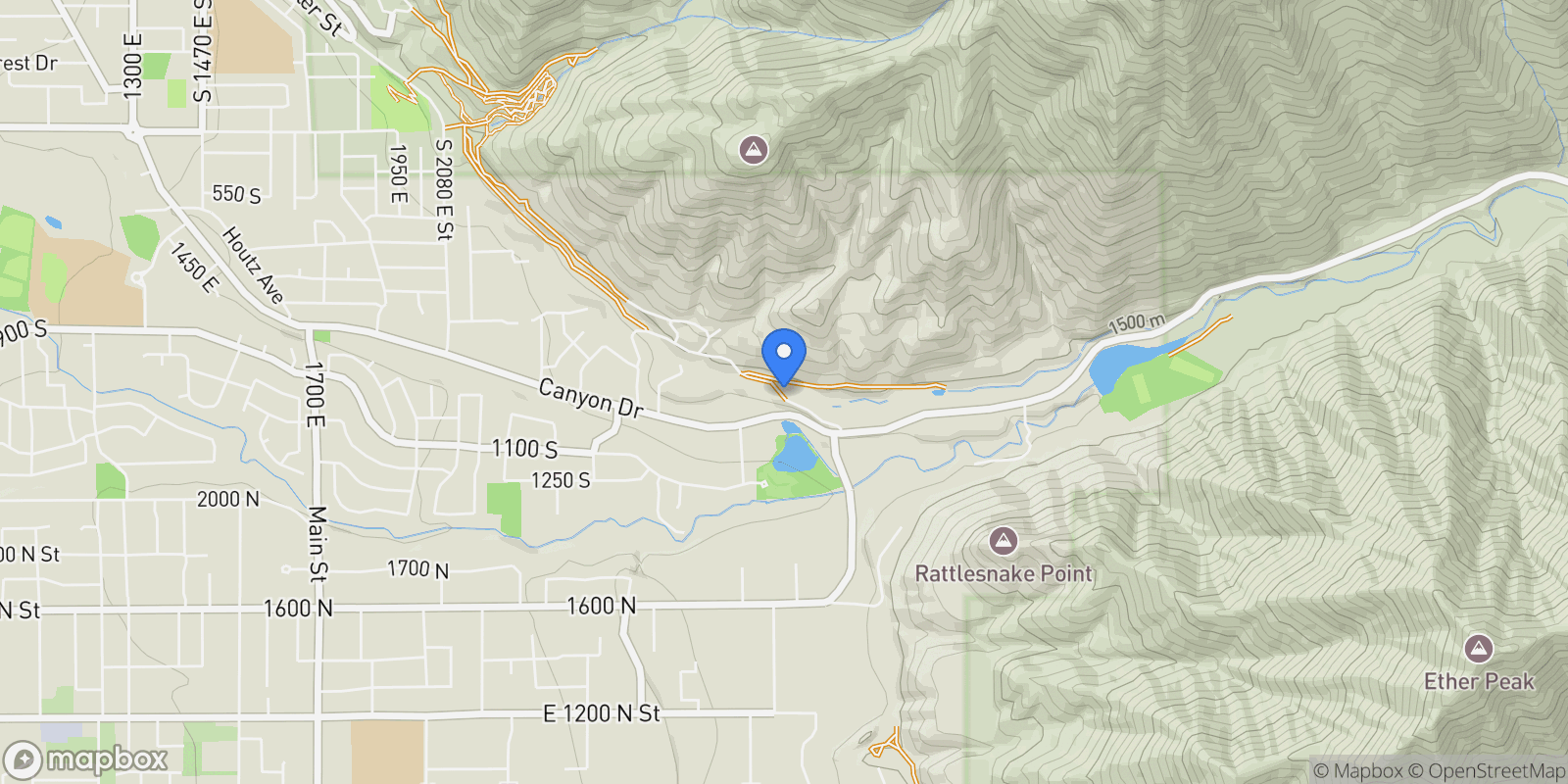Map showing 2881 THIRTY OAKS DR, Springville, UT 84663, Springville, Utah, United States.