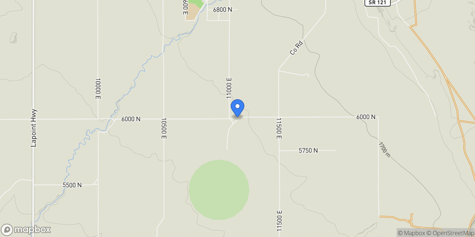 Map showing 3190 E 6000 S, Vernal, UT 84078, Lapoint, Utah, United States.