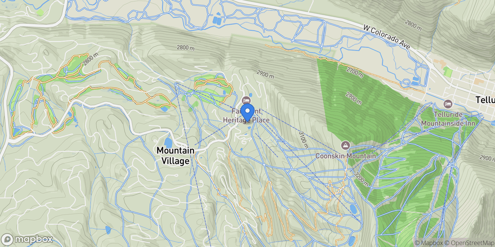 Map showing 118 Lost Creek Lane Unit 66, Mountain Village, CO 81435, Mountain Village, Colorado, United States.